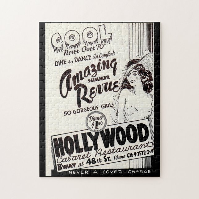 Puzzle Anuncio del restaurante Hollywood Cabaret de los a (Vertical)