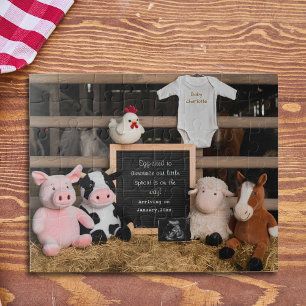 Puzzle Anuncio Digital de Embarazo con Animales de Granja