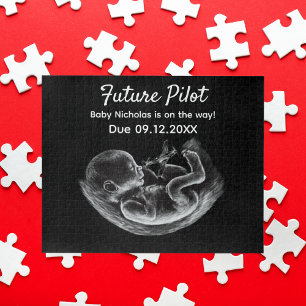 Puzzle Anuncio Divertido de Embarazo de Futuro Piloto de