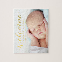 Puzzle Anuncio elegante de nacimiento de bebé