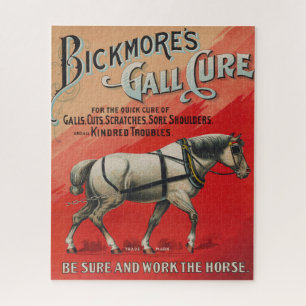 Puzzle Anuncio vintage para la cura para caballos de Bick