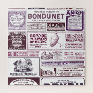 Puzzle Anuncios de periódicos franceses de época de 1910