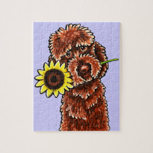 Puzzle Apagado-Correo soleado Art™ de Labradoodle del