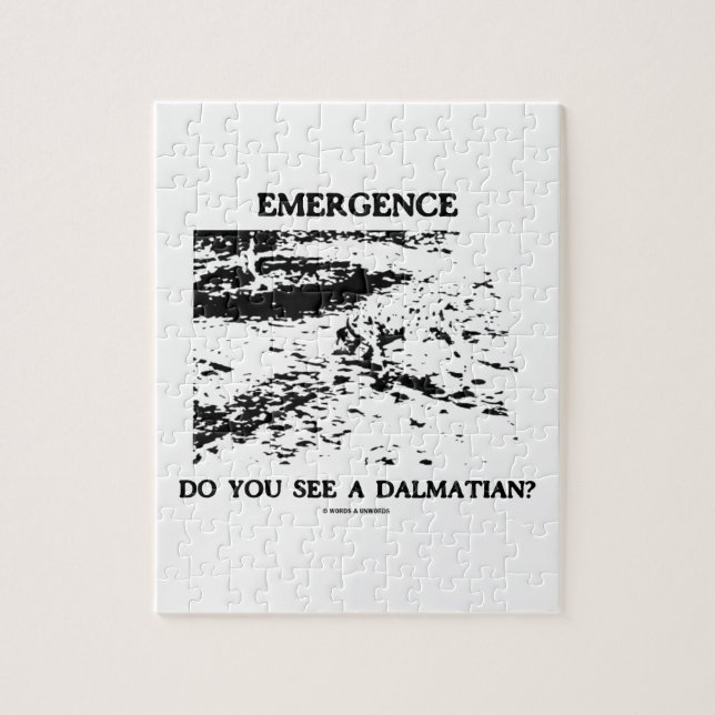 Puzzle ¿Aparición usted ve a un Dalmatian? Ilusión óptica (Vertical)