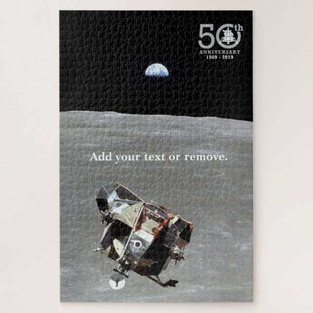 Puzzle Apolo 11 50º aniversario, Lunar Lander y Luna, (Vertical)