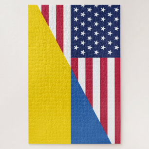 Puzzle Apoyo norteamericano hacia Ucrania Sherpa Blanket