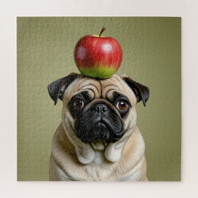 Puzzle Apple Pug (Vertical)