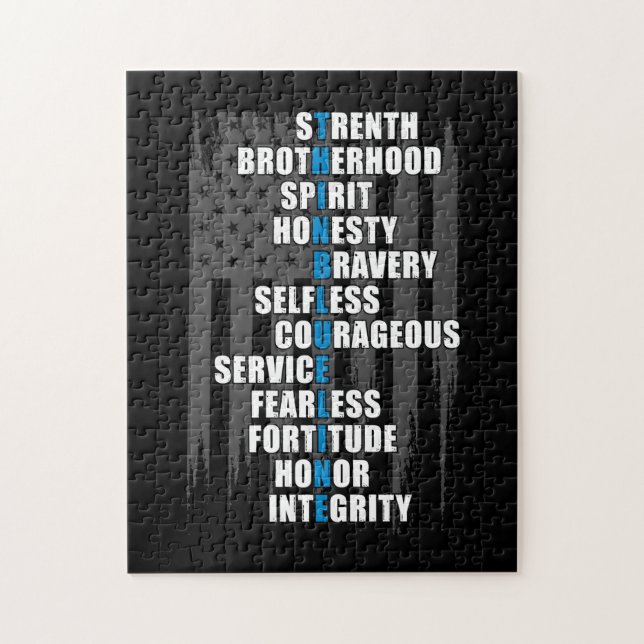 Puzzle Apreciación de la policía de bandera (Vertical)