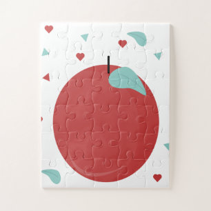 Puzzle Aprendizaje en Hogar Una Manzana de Confeti