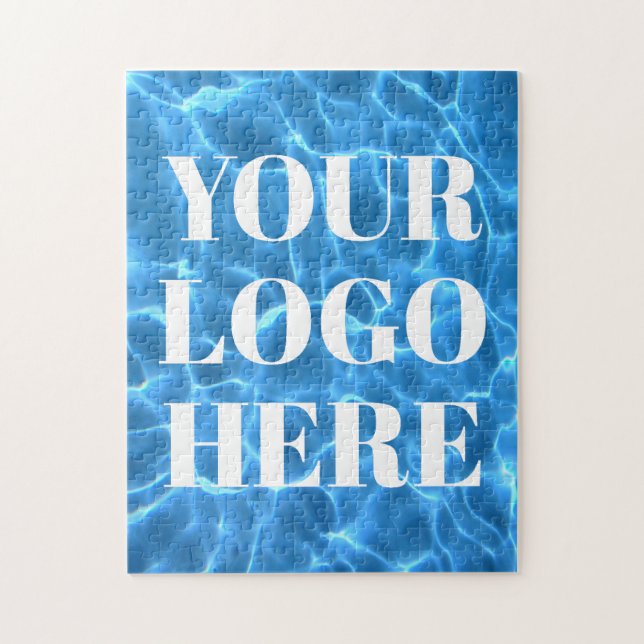 Puzzle Aqua Blue Swimming Pool Vertical Photo Your Logo (Vertical)