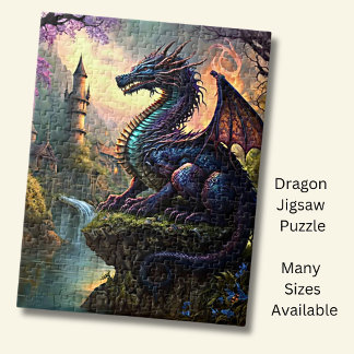 Puzzle Aqua Purple Dragon cerca del río
