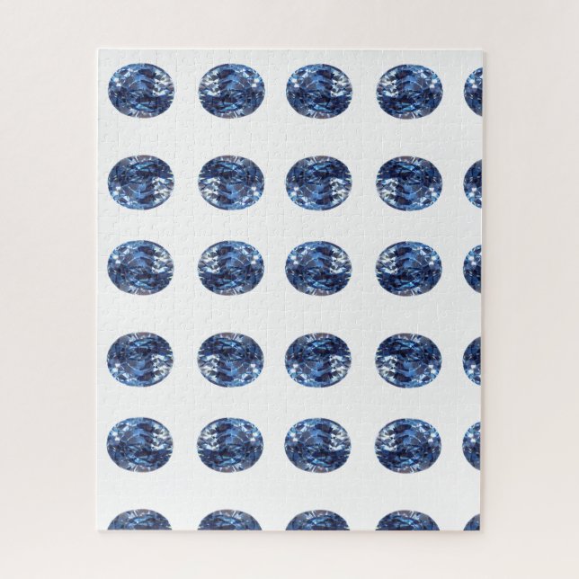 Puzzle Aquamarine Gemstone Sky Blue (Vertical)