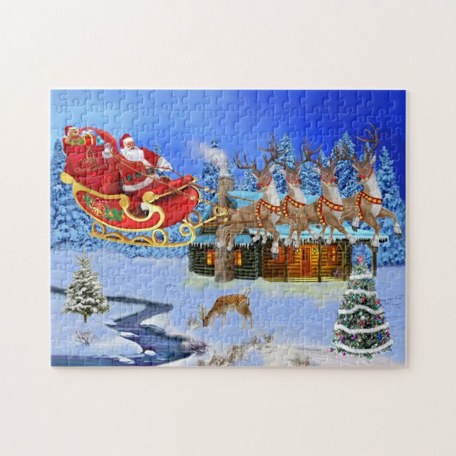 PUZZLE AQUÍ VIENE SANTA CLAUS (Horizontal)