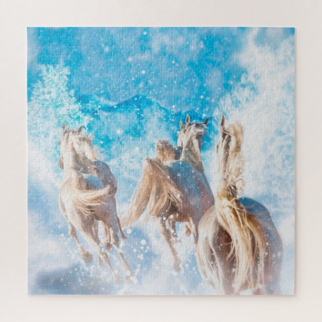 PUZZLE ARABIA HORSES INVIERNO (Vertical)