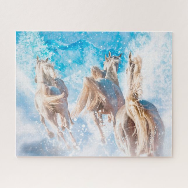 PUZZLE ARABIA HORSES INVIERNO TAILLAS (Horizontal)