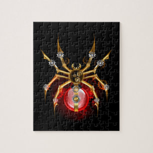 Puzzle Araña de vapor sobre negro