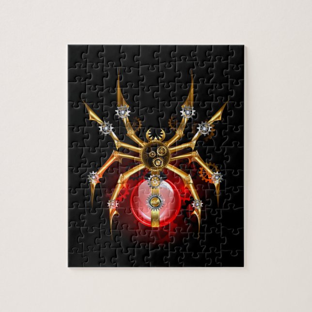 Puzzle Araña de vapor sobre negro (Vertical)