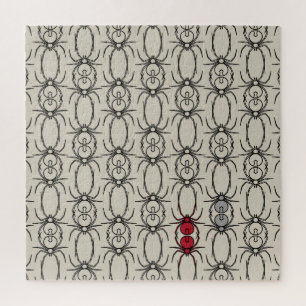 Puzzle Arañas - Blanco óseo y Negro murciélago