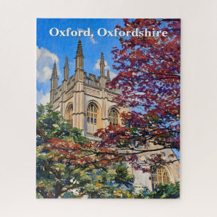 Puzzle Arañas de otoño - Catedral de Oxford en otoño