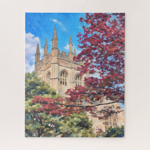 Puzzle Arañas de otoño - Catedral de Oxford en otoño