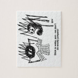 Puzzle Arañas divertidas y Personalizados de tejer web