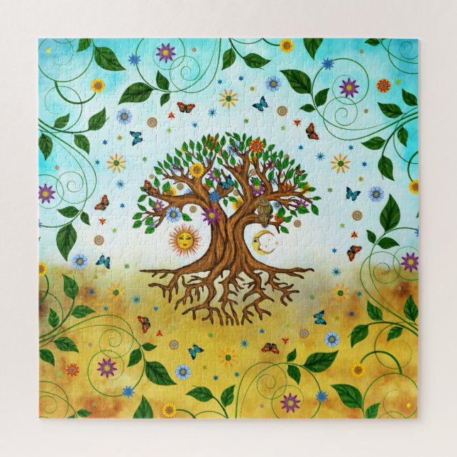 Puzzle Árbol caprichoso de la vida - Yggdrasil (Vertical)