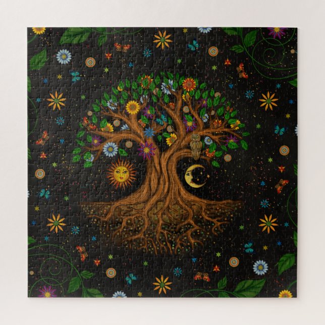 Puzzle Árbol caprichoso de la vida - Yggdrasil (Vertical)