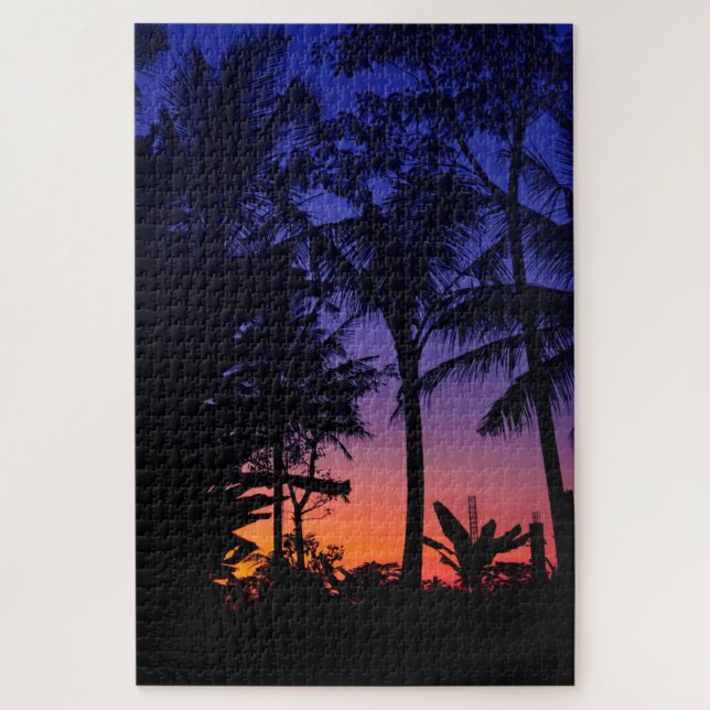 Puzzle Árbol de coco al amanecer 1014 piezas (Vertical)