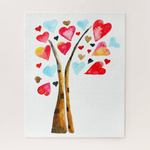 Puzzle Árbol de corazones caprichosos valemtines