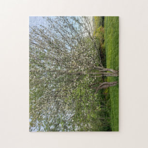 Puzzle árbol de flores de manzana doble