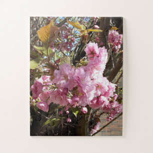 Puzzle Árbol de flores rosadas de cerezo silvestre