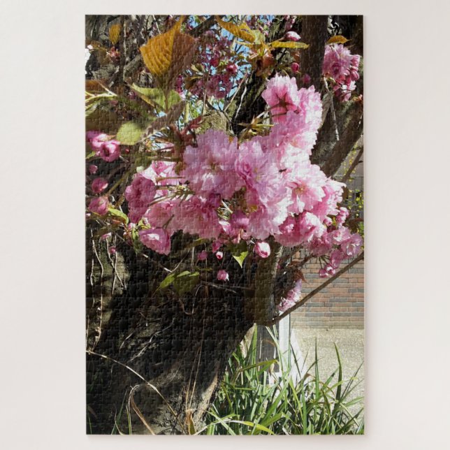 Puzzle Árbol de flores rosadas de cerezo silvestre (Vertical)
