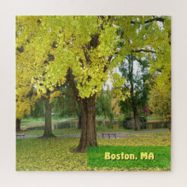 Puzzle Árbol de gingko amarillo - Jardín público de Bosto
