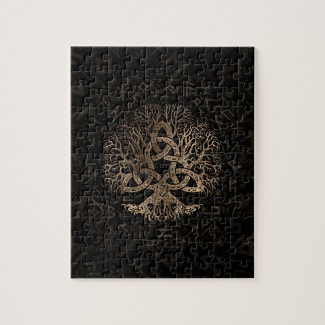 Puzzle Árbol de la vida con Triquetra en el modelo de (Vertical)