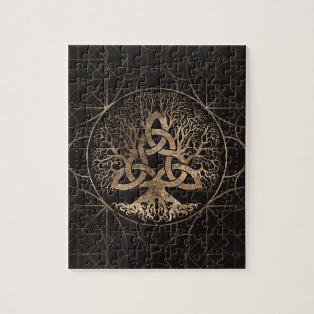 Puzzle Árbol de la vida - Yggdrasil con Triquetra (Vertical)