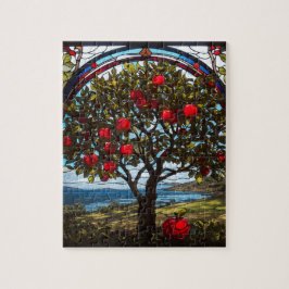Puzzle Árbol de manzanas rojas