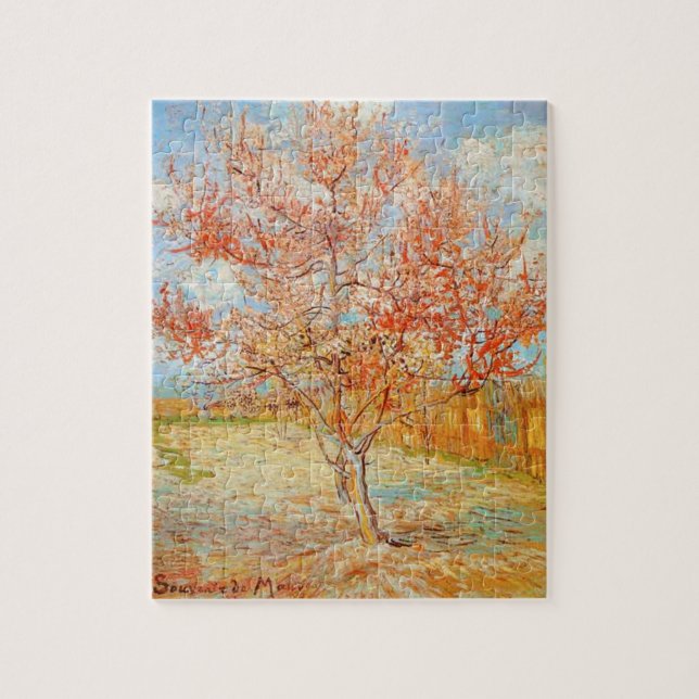 Puzzle Árbol de melocotón rosado de Van Gogh en (Vertical)