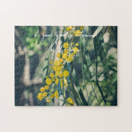 Puzzle Árbol de mimosa con flores amarillas