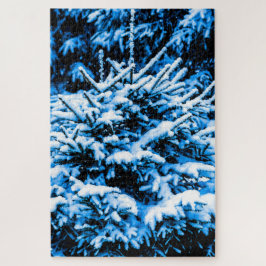 Puzzle Árbol de mojigato joven cubierto de nieve