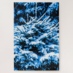 Puzzle Árbol de mojigato joven cubierto de nieve