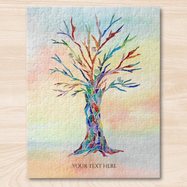 Puzzle Árbol de mosaico de texto personalizado (Subido por el creador)