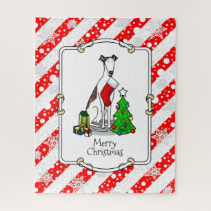 Puzzle Árbol de Navidad 2 Greyhound (romano le blanco) Pe