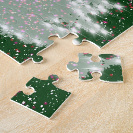 Puzzle Árbol de Navidad brillante de invierno encantado