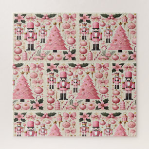 Puzzle Árbol de Navidad Cascanueces Rosa