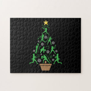 Puzzle Árbol de Navidad de Chicas femeninas en softball