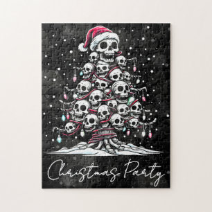 Puzzle Árbol de Navidad de cráneo Pijama Esqueleto Sombre
