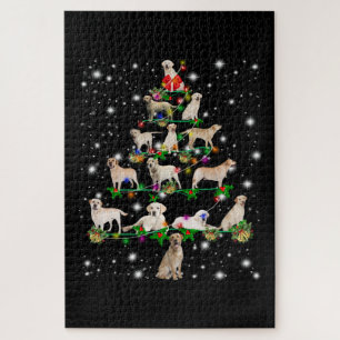 Puzzle Árbol De Navidad De Labrador Cubierto De Lámparas