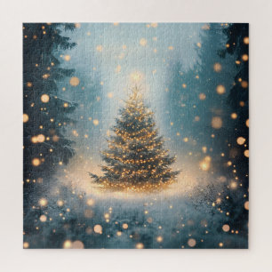 Puzzle Árbol de Navidad del Bosque Nevado Mágico de Invie