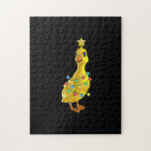 Puzzle Árbol de Navidad Duck T Luces Decoración Estrella 