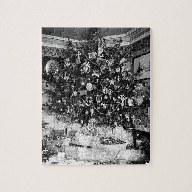 Puzzle Árbol de navidad Photograph (1910) del vintage (Vertical)